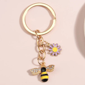 Portachiavi Ape Carino con Fiore di Lavanda | Idea Regalo Donna