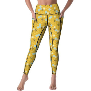 Leggings Ape "Alveare in Armonia" - Vita Alta e Stile Unico