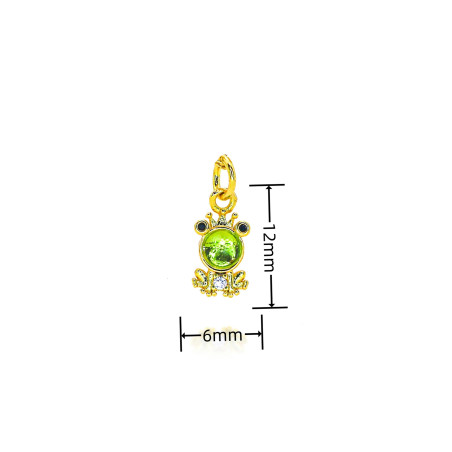 Collana Rana con Gemma Verde | Gioiello Placcato Oro 18k