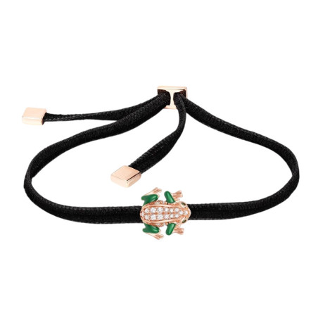 Magnifique Bracelet Grenouille Éclat de Verdure Argent Sterling 925