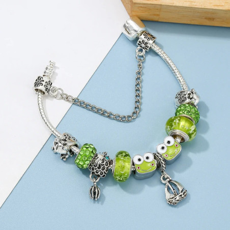 Bracciale Rana Charm Smeraldo - Gioiello Originale Natura