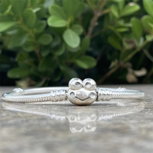 Bracelet Grenouille Sourire Argenté - Argent Sterling 925