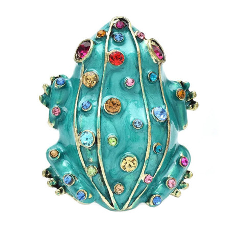 Broche Grenouille Vintage - couleur verte