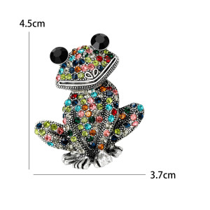 détaiils de la Broche Grenouille Mystère Azur