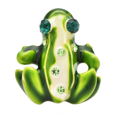 détails Broche Grenouille Lueur de Lys
