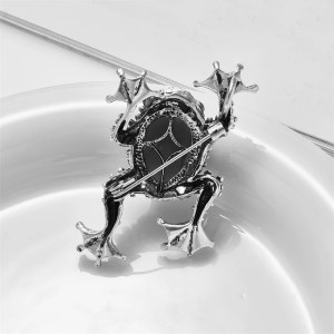 vue arrière de la Broche Grenouille Rétro