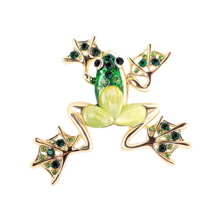 Broche Grenouille Éclat Majestueux couleur verte