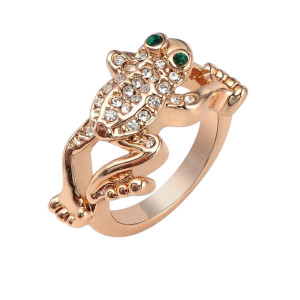 détails de la Bague Grenouille "Éclat Enchanté"