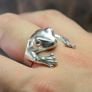 Bague Câlin Grenouille Argentée