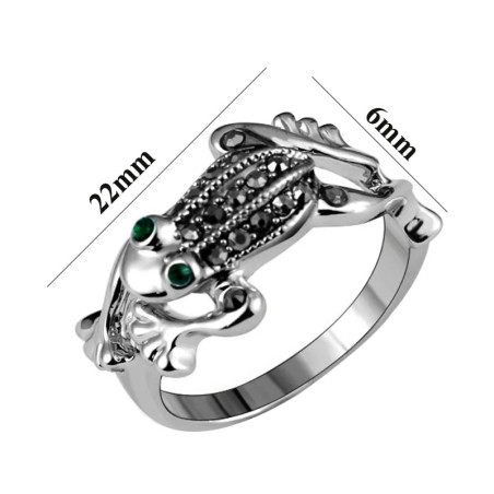 Dimensions de la Bague Grenouille Éclats d'Émeraude