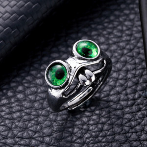 Magnifique Bague Grenouille Croa d'Argent