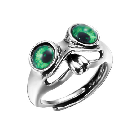 détails de la Bague Grenouille Croa d'Argent
