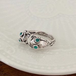 Magnifique Bague Grenouille Nymphéa Enchantée
