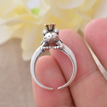 vue complète de la Bague Grenouille Princesse Polly