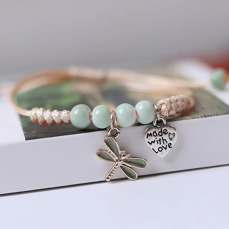 Bracelet Libellule Amour Naturel - made With Love