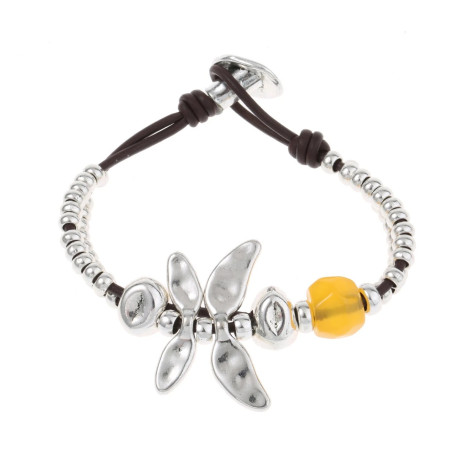 Bracciale Libellula con Perle Argentate | Gioiello Elegante