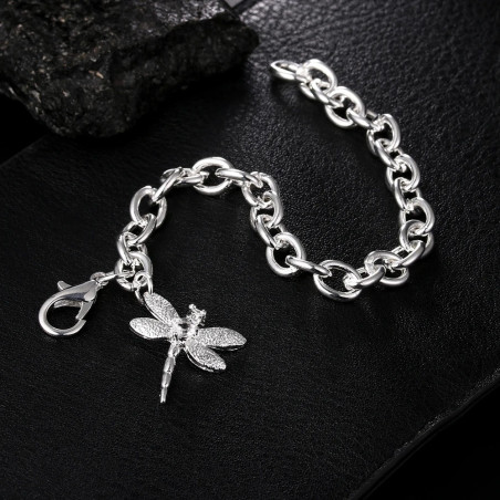 Bracelet Libellule Argent Éclat Intemporel - en Argent Sterling 925S