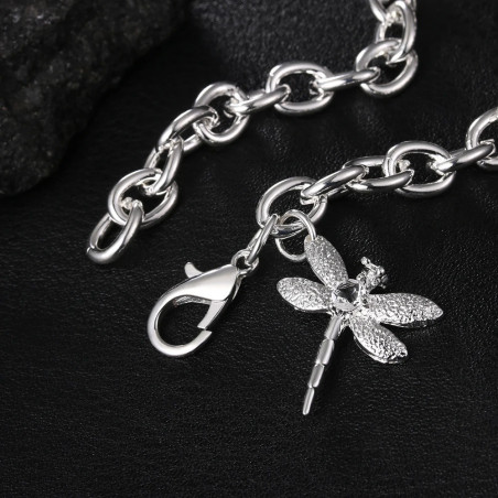 détails du Bracelet Libellule Argent Éclat Intemporel