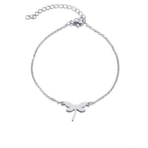 Bracciale Libellula Minimalista Elegante - Oro e Argento