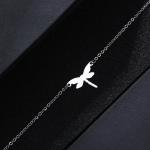 Bracciale Libellula Minimalista Elegante - Oro e Argento