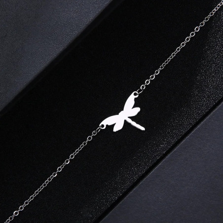 Bracciale Libellula Minimalista Elegante - Oro e Argento