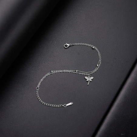 Bracciale Libellula Doppia Catena - Gioiello Elegante Regolabile
