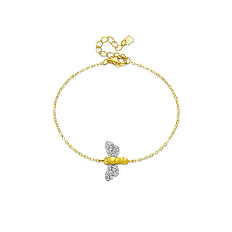 Bracelet Charme Abeille Scintillante