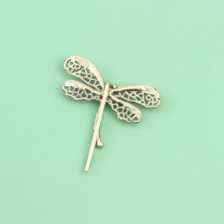 vue arrière de la Barrette Libellule Élégance avec strass