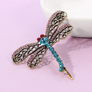 Magniffique Barrette Libellule Élégance avec strass