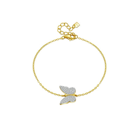 Bracelet Papillon Éclat Doré - Argent Sterling 925 plaqué or