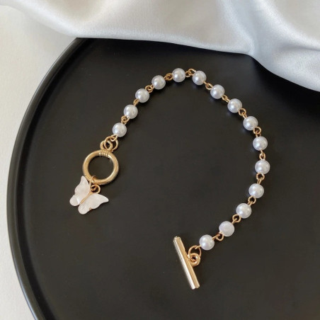 détails du Bracelet Papillon Perles Élégantes