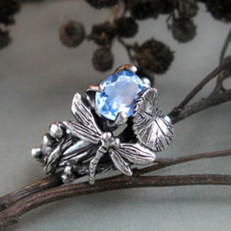 Anello Libellula con Zircone Blu | Idea Regalo Donna Originale