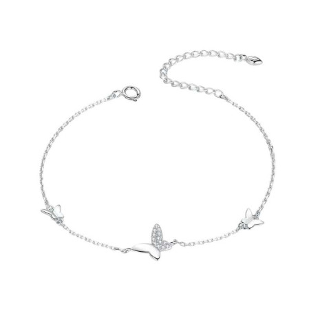 Bracciale Farfalla Argento Sterling 925 - Eleganza Cristallina