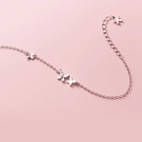 Magnifique Bracelet Papillon Design Minimaliste Argent Sterling 925