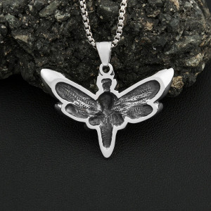 Collana Falena Gotica con Teschio | Gioiello Unico Donna