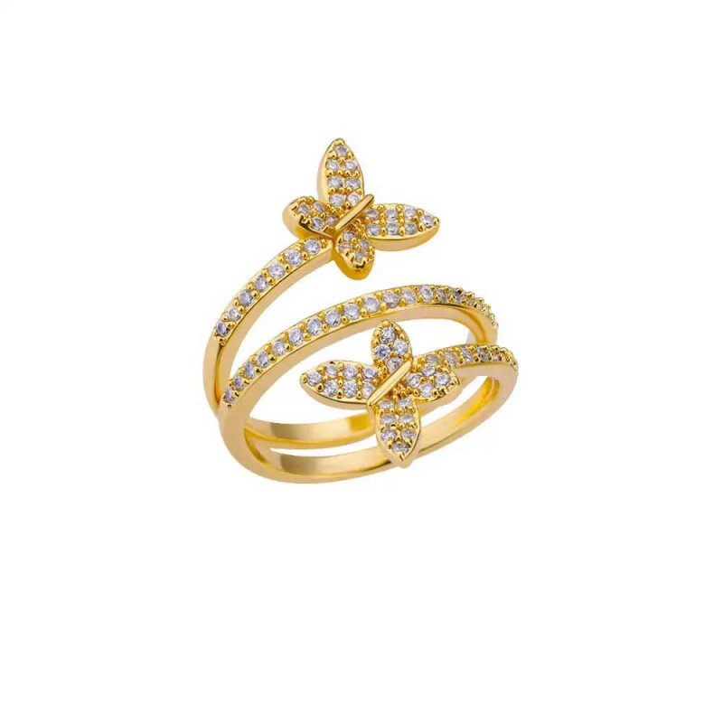 Anello Farfalla a Spirale – Gioiello Unico in Oro o Argento