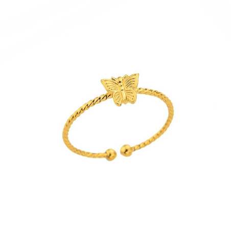 Anello Farfalla Intrecciato Dorato – Gioiello Minimalista