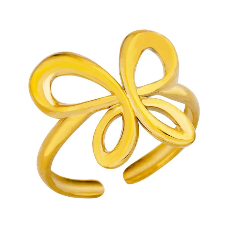 Anello Farfalla Astratta Dorato – Gioiello Moderno & Artistico