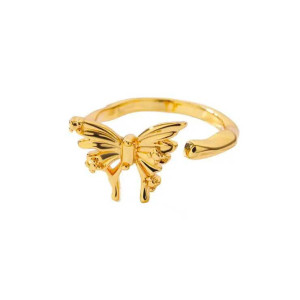 Anello Farfalla Dorato Eleganza Aerea | Gioiello Raffinato