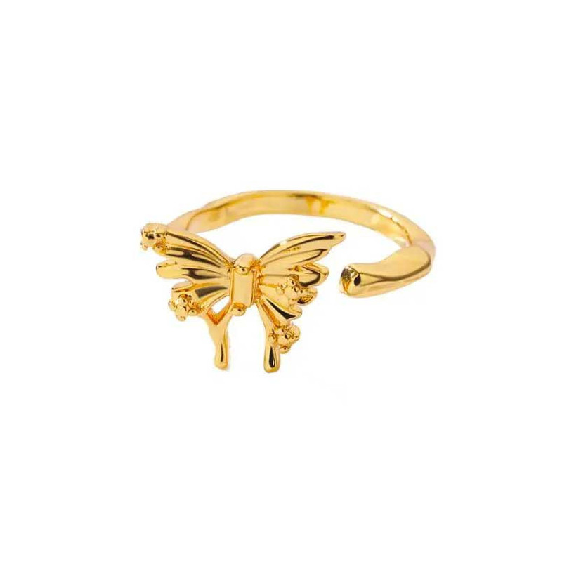 Anello Farfalla Dorato Eleganza Aerea | Gioiello Raffinato