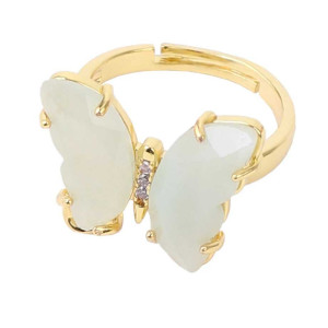 Anello Farfalla Ametista | Gioiello Elegante Pietra Naturale
