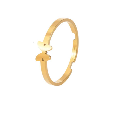 Anello Farfalla Minimalista Oro e Argento - Eleganza Unica