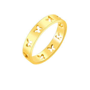 Anello Farfalla Inciso 'Voli di Farfalle' - Eleganza Durevole