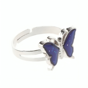 Anello Farfalla Blu 'Scintillio Stellato' | Eleganza Unica