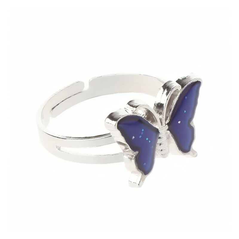 Anello Farfalla Blu 'Scintillio Stellato' | Eleganza Unica