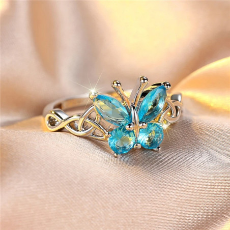 Anello Farfalla Blu 'Luce di Zaffiro' – Eleganza e Magia