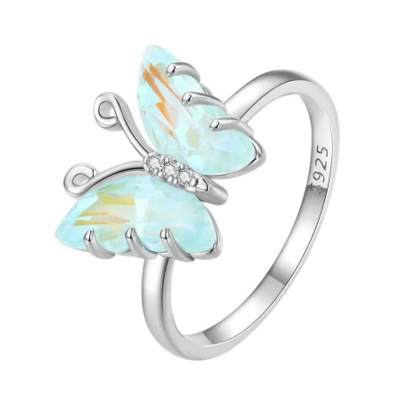 Anello Farfalla Argento 925 'Ali d'Opale' | Gioiello Unico