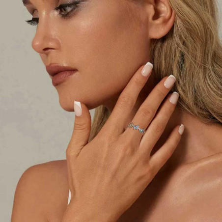 Anello Farfalla 'Volo Azzurro' in Argento 925 | Gioiello Unico
