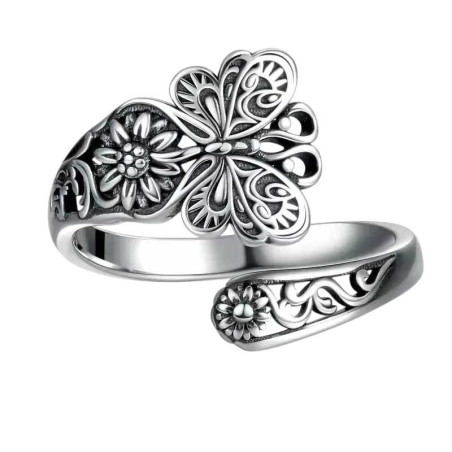 Anello Farfalla 'Eleganza Vintage' – Gioiello Regolabile Bohémien