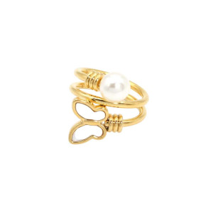 Anello Farfalla 'Perla Splendente' - Eleganza e Stile Unico